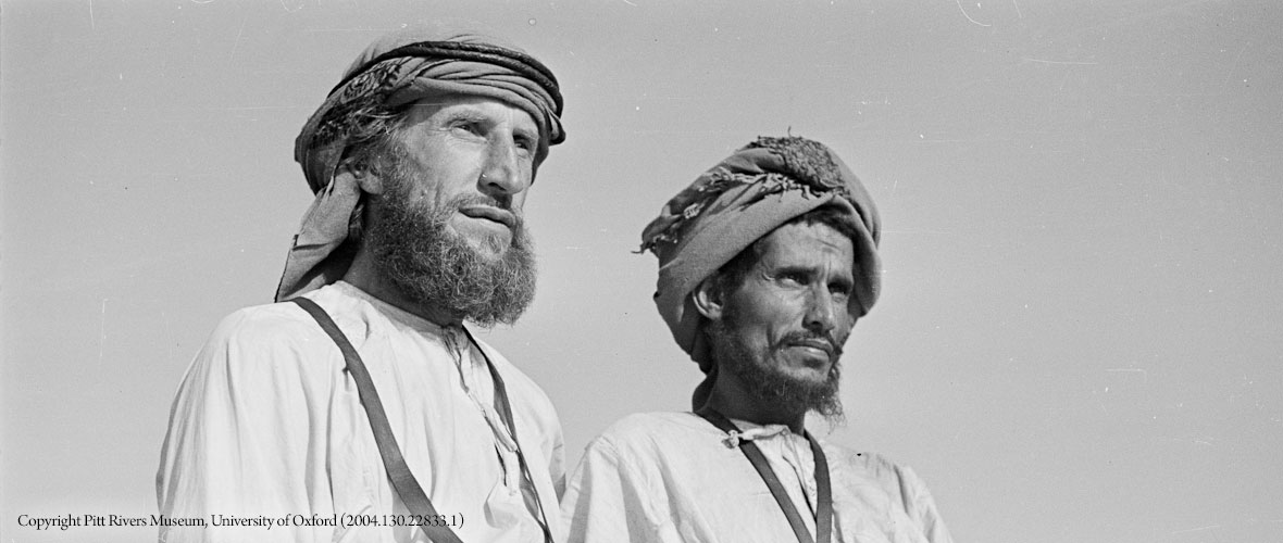 Thesiger and bin Al Kamam on a Dubai rooftop