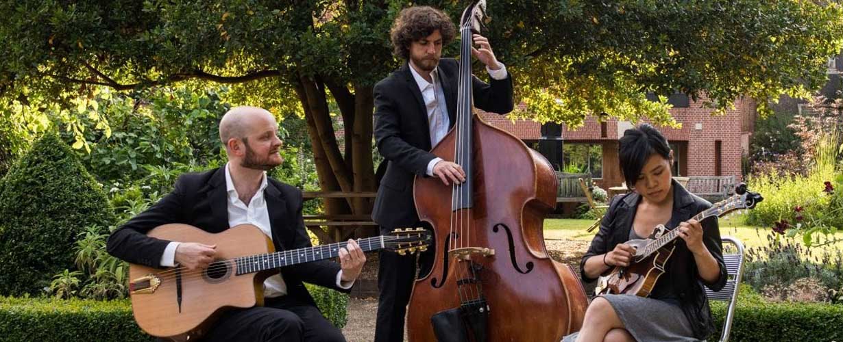 Musics playing in the Norfolk garden