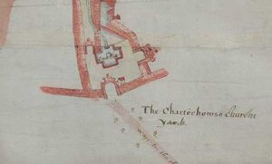17the Century water map of The Charterhouse