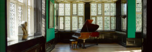 Piano in the Great Chamber at The Charterhouse