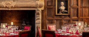 The Great Hall at the Charterhouse with dinner setting